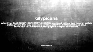 Medical vocabulary: What does Glypicans mean