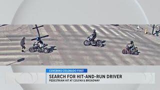 Denver police search for hit & run motorcycle driver who struck pedestrian