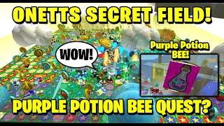 Onetts Secret Field! Purple Potion bee Quest? - Bee Swarm Simulator