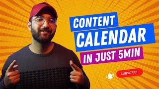 How To Create Social Media Content Calendar in Just 5 Minutes