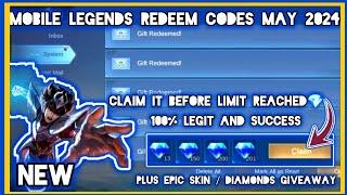 Mobile Legends Redeem Codes May 16, 2024 - MLBB diamond Codes Today + Epic Skin / Diamonds Giveaway