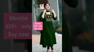 Meesho anarkali kurti set/ #shorts #meesho #review #youtubeshorts #trending