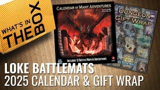 Unboxing: Calendar Of Many Adventures 2025 & Dungeon Gift Wrap | Loke BattleMats