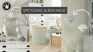 3 DIY UPCYCLING IDEEN für dein ZUHAUSE + IKEA  HACK | Organic-Spiegel, Beistelltisch, Hängelampe