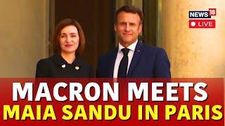 French President Emmanuel Macron Meets Moldovan President Maia Sandu | France News Latest | N18G