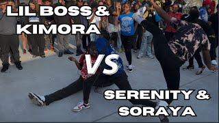 Mora Kicked Lil Boss Head  Mora & Lil Boss vs Serenity & Soraya ‍