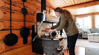 Homemade Chapstick, Beef Roast and Marzipan on a Wood Cookstove