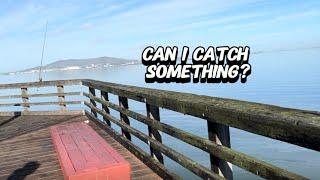 Fishing the smallest fishing pier in the San Francisco Bay