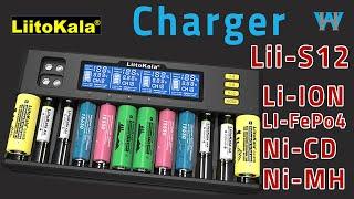 LiitoKala Lii-S12 IMR Ni-MH Ni-CD Li-Ion LiFePO4 12 cell 18650  21700 20700 Batteyr charger