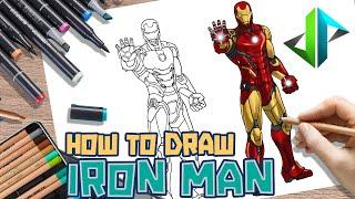 [DRAWPEDIA] HOW TO DRAW *NEW* IRON MAN SKIN from FORTNITE - STEP BY STEP DRAWING TUTORIAL