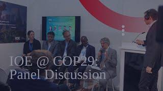 IOE @ COP29: Panel "Means of implementation for the transition: A new priority for business"