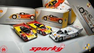 Tiny微影 x Sparky Shell Porsche 962 C 17 18 set Le Mans 1988 & Dunlop Supercup 1987保時捷