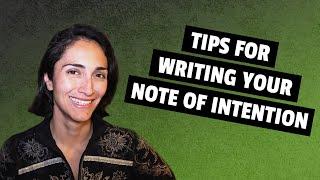 How to Write a Compelling Note of Intention?