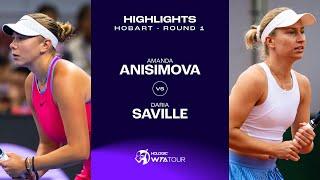 Amanda Anisimova vs. Daria Saville | 2025 Hobart Round 1 | WTA Match Highlights