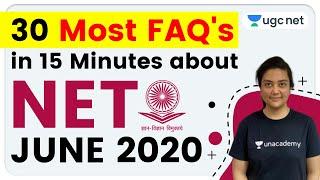 NTA UGC NET June 2020 Exam: 30 Frequently Asked Questions (FAQs) in 15 Minutes