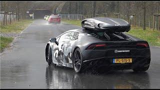 Cars arriving Spring Event 2022 in the Rain-ABT R8, SVJ, Huracan, GT3RS, ABT RS6...