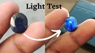 Blue Sapphire Stone Light test & Review,Gemstone video & Review 2023,New Gemstones