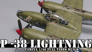 1/48 P-38 LIGHTNING  full video build TAMIYA