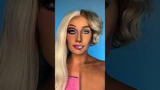 Half Barbie Half Ken Transformation! #Barbiemakeup #ken #barbiedoll #halfandhalf