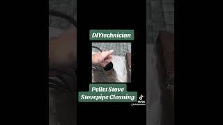 DIY Chimney Cleaning Technique Cleaning out Pellet Stove Stove Pipe From Roof [Stove Pipe Cleaning]