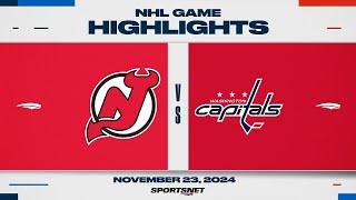 NHL Highlights | Devils vs. Capitals - November 23, 2024