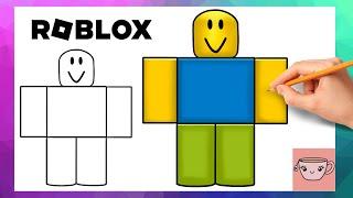 How To Draw Roblox Noob | Easy Step By Step Drawing Tutorial