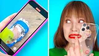 TRIK DAN LELUCON PONSEL LUCU || Kiat dan prank iPhone dengan Gadget Favorit Kamu oleh 123 GO! GOLD