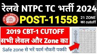 Railway NTPC VACANCY 2024 Previous year cutoff | RRB NTPC 2019 Cutoff marks CBT 1 Level 2, 3, 5, 6