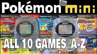 All Nintendo Pokemon Mini Games A-Z Compilation - 10 Games