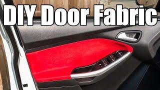 How To Reupholster Your Door Inserts for Only $20! Completely Transforms Your Interior!