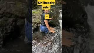 Girl Drowning the Underwater 