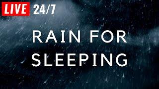  Rain Sounds for Sleeping with BLACK SCREEN - Sleep FAST with Heavy Rain