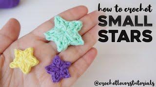 HOW TO CROCHET SMALL STAR: crochet a tiny star applique | step by step tutorial, crochet beginners