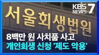 고가 사치품 쇼핑하고 개인 회생?…“도덕적 해이 막아야” / KBS  2024.10.21.