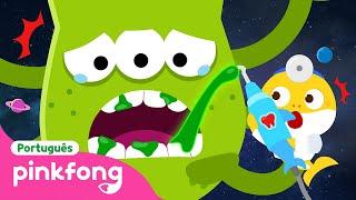  Aliens Vão Ao Dentista, Também?|Brincando com Bebê Tubarão Dentista|Pinkfong!Canções para Crianças