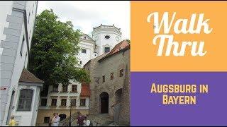 Walking through: Augsburg in Bayern in GERMANY