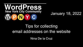 Tips for collecting email addresses on the website