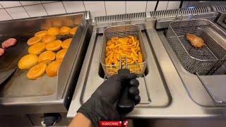 Pov: 35 Minutes Of CHEESE BURGER MAKING  | Sunday Morning Rush || Burger Hytten Solrød 