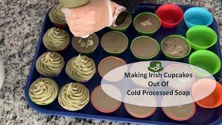 Making Soap Cupcakes for St. Patrick's Day | Spring Fling Cold Processed Soap Series