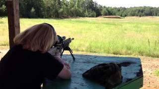 Mom shooting SAM-R 15 at 200 meters