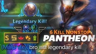 LEGENDARY KILL PANTHEON GAMEPLAY ( HIGHER THAN PENTAKILL ) - Wild Rift