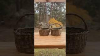 Weaving two small baskets