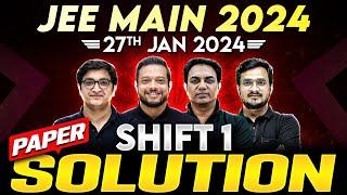 JEE Main 2024 Paper Discussion, ATTEMPT 1 | 27th January - SHIFT 1