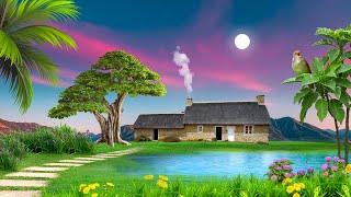 4K Village - Beautiful Rustic Nature Video /cool nature background video