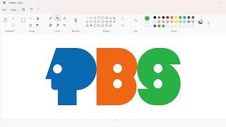 How to draw the PBS logo from 1971 to 1984 using MS Paint | How to draw on your computer