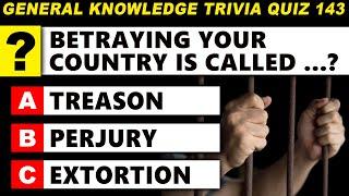 You Are Brilliant If You Can Answer ALL These Questions! Ultimate Trivia Knowledge Quiz 143