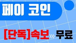 페이 코인 한달 안에 10배수익  보여드립니다