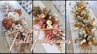 Fall Tablescapes | 3 Easy Fall Tablescapes | Fall Table Garland | Pumpkin Tablescapes