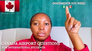 CANADA IMMIGRATION QUESTIONS AT AIRPORT | Canada study permit, International student, My experienc