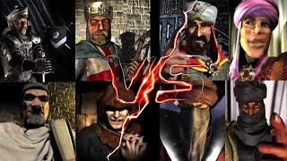 EUROPEAN VS ARABIC LORDS | Stronghold Crusader AI Battle